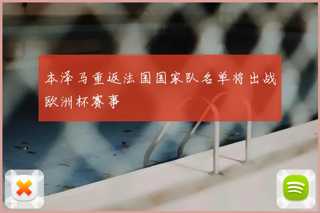 本泽马重返法国国家队名单将出战欧洲杯赛事